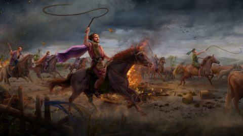 शैतानले पहिलो पटक अय्यूबलाई परीक्षा गर्छ (तिनको पशुधन चोरियो र तिनका छोराछोरीहरूमाथि विपत्ति आइपर्छ)